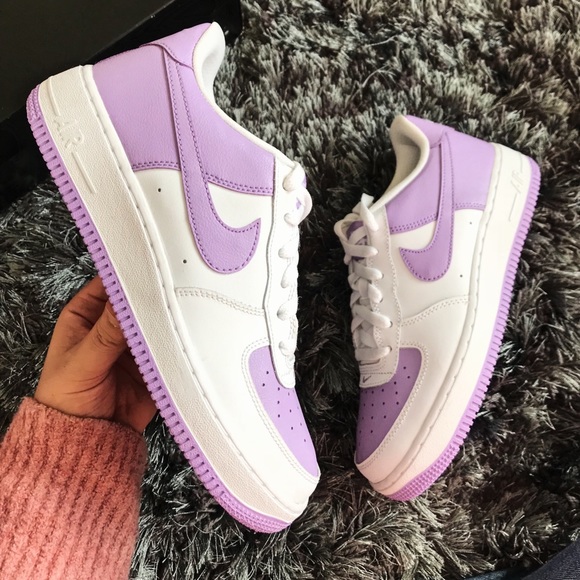 nike air force white and purple